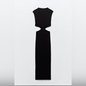 Black Zara Women Cutout Dress- Brand New With Tags